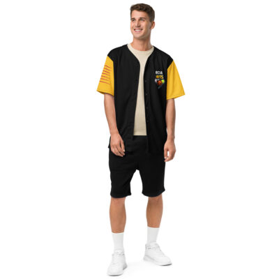 Garcia Sports Shop & No Benchwarmers Black & Yellow Recycled Baseball Jersey