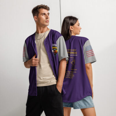 Garcia Sports Shop & No Benchwarmers Purple & Silver Recycled Baseball Jersey