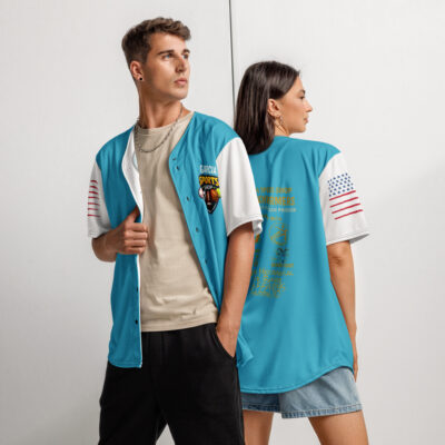 Garcia Sports Shop & No Benchwarmers Carolina Blue & White Recycled Baseball Jersey