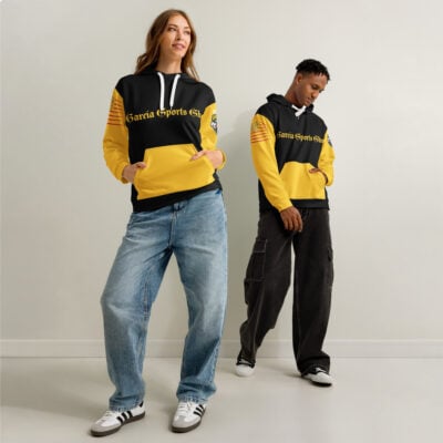 Garcia Sports Shop Yellow & Black Unisex Cotton Hoodie