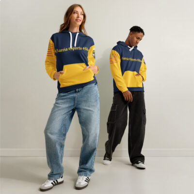Garcia Sports Shop Navy & Yellow Unisex Cotton Hoodie