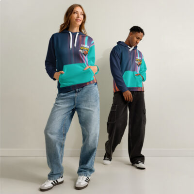 Garcia Sports Shop "6 7" Blue & Teal Unisex Cotton Hoodie
