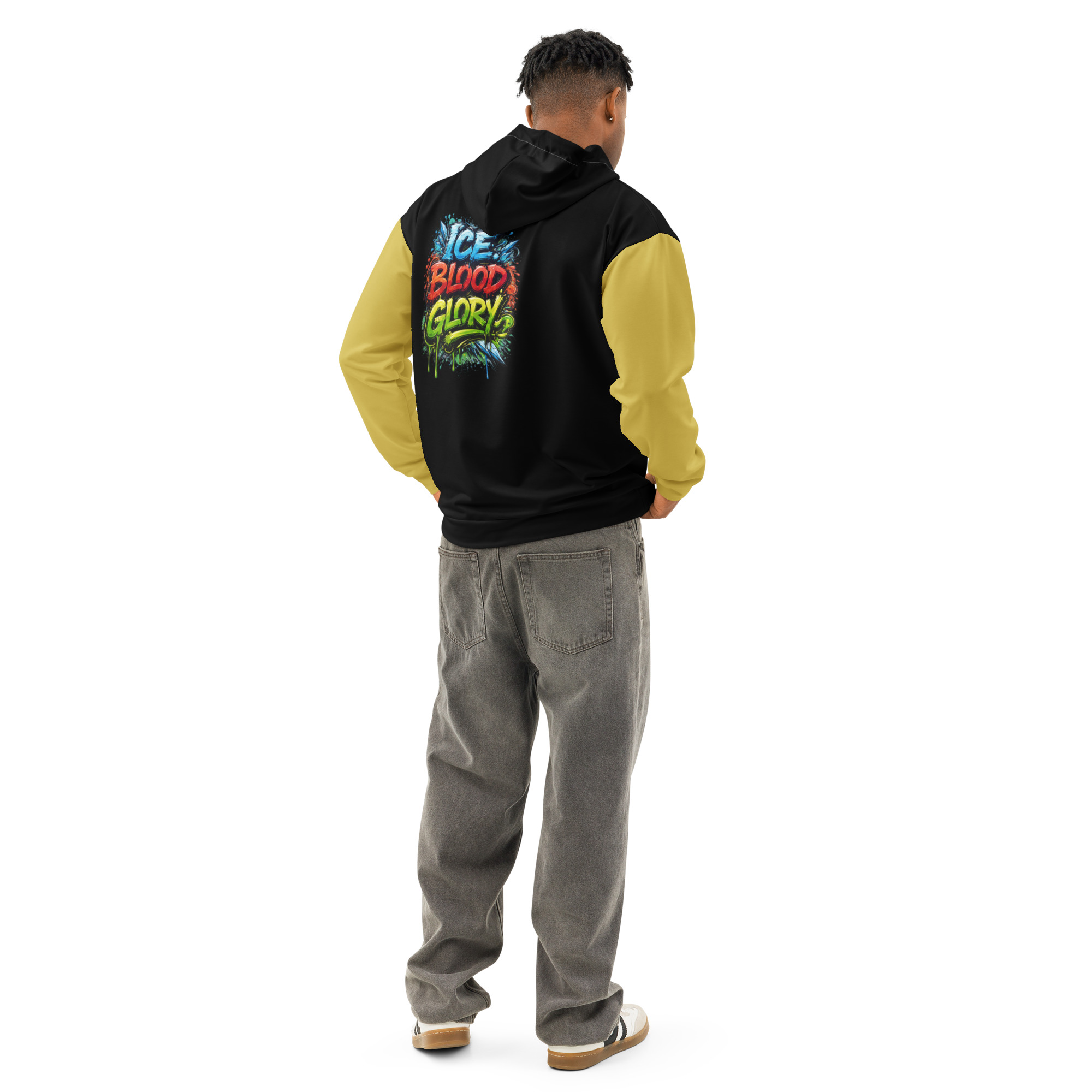 Garcia Sports Shop Black, Gold, & Red Hockey Unisex Cotton Hoodie - Image 7