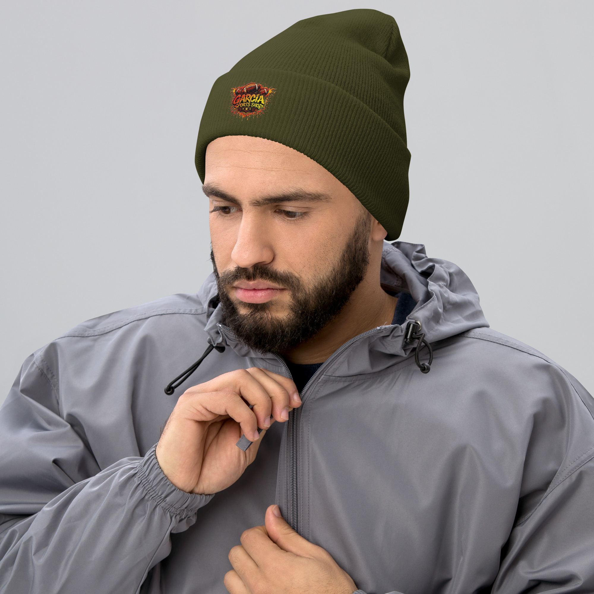 Garcia Sports Shop Football Logo Cuffed Beanie - Image 5