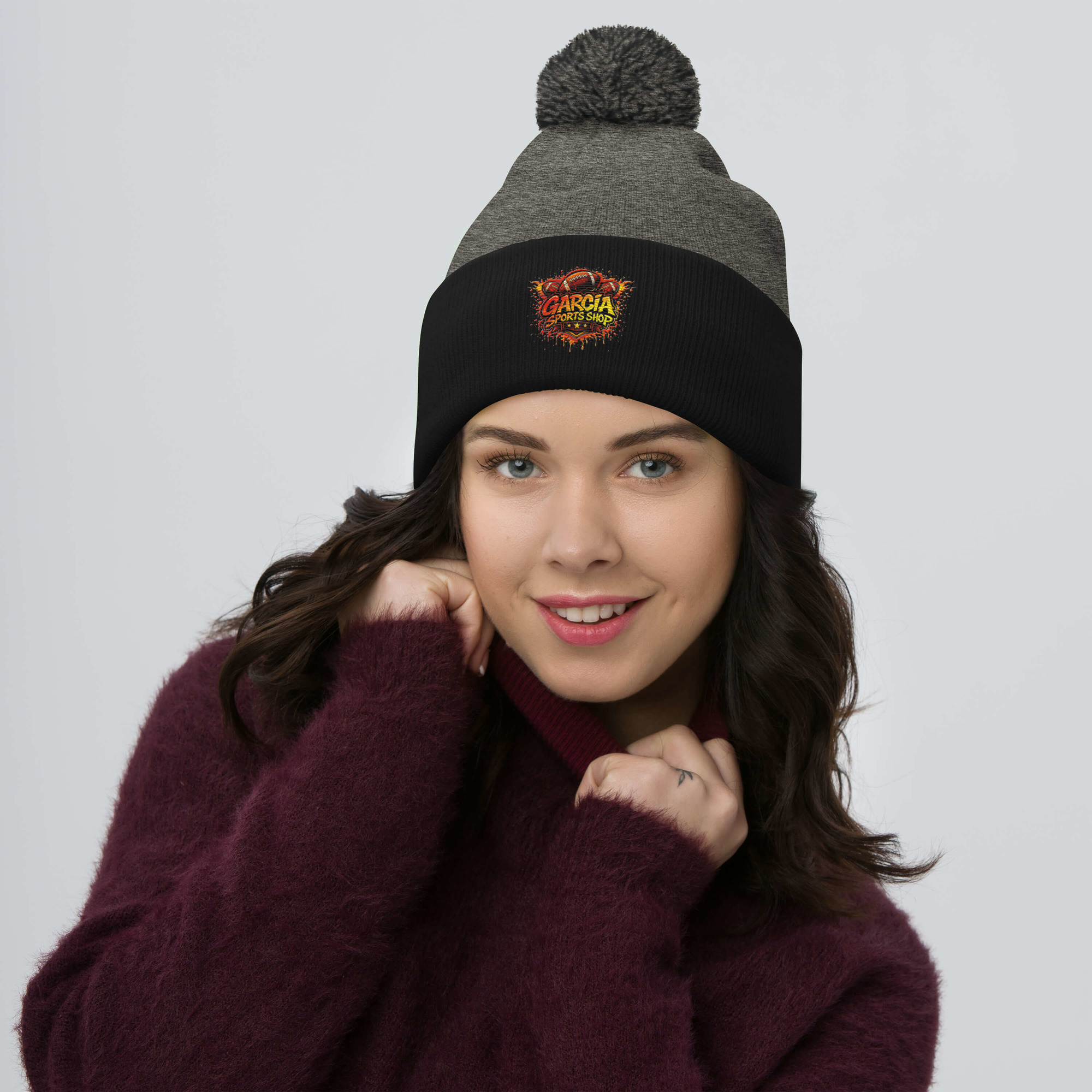 Garcia Sports Shop Football Logo Pom-Pom Beanie - Image 7