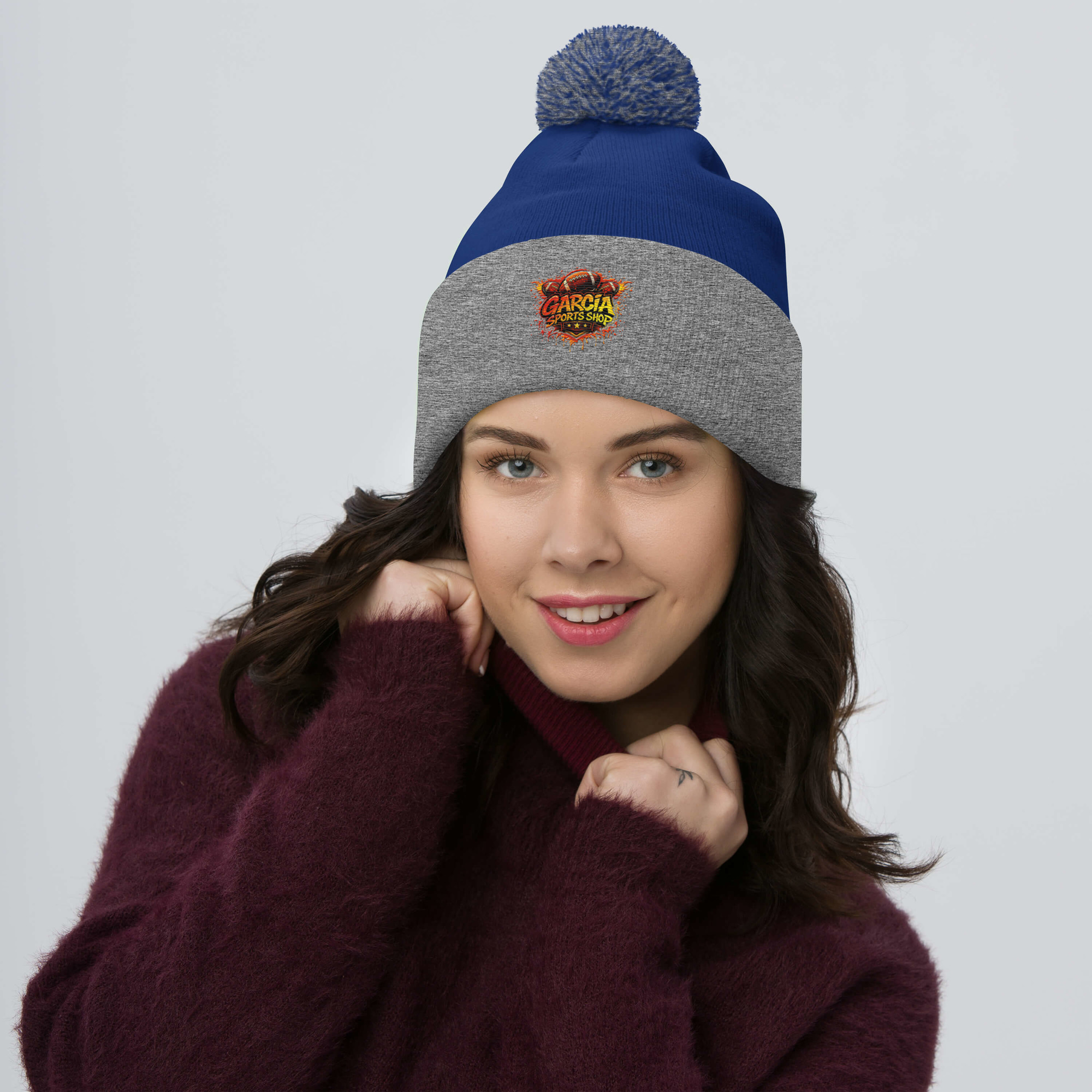 Garcia Sports Shop Football Logo Pom-Pom Beanie - Image 3