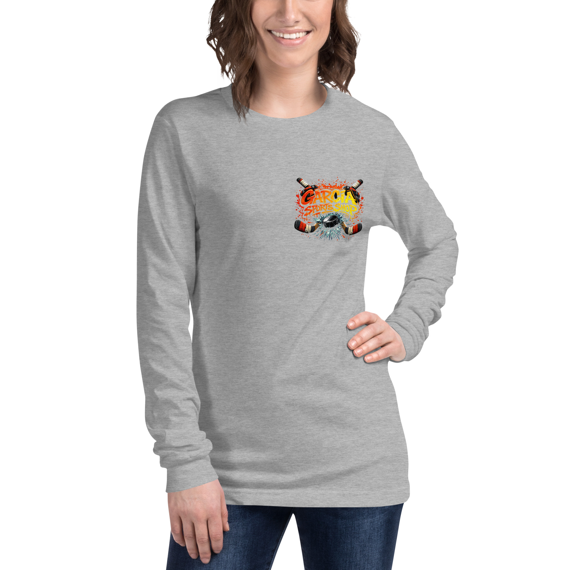 Garcia Sports Shop Hockey Logo Unisex Long Sleeve Tee - Image 20