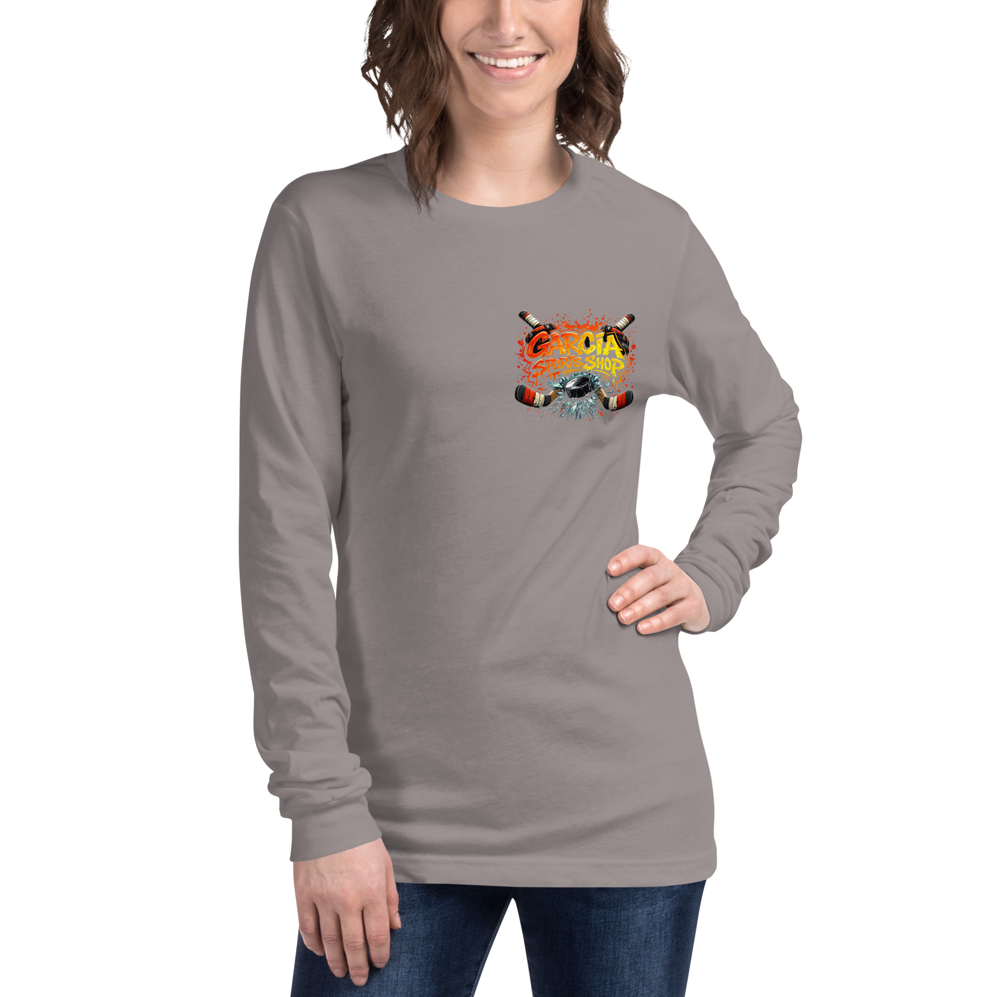 Garcia Sports Shop Hockey Logo Unisex Long Sleeve Tee - Image 19