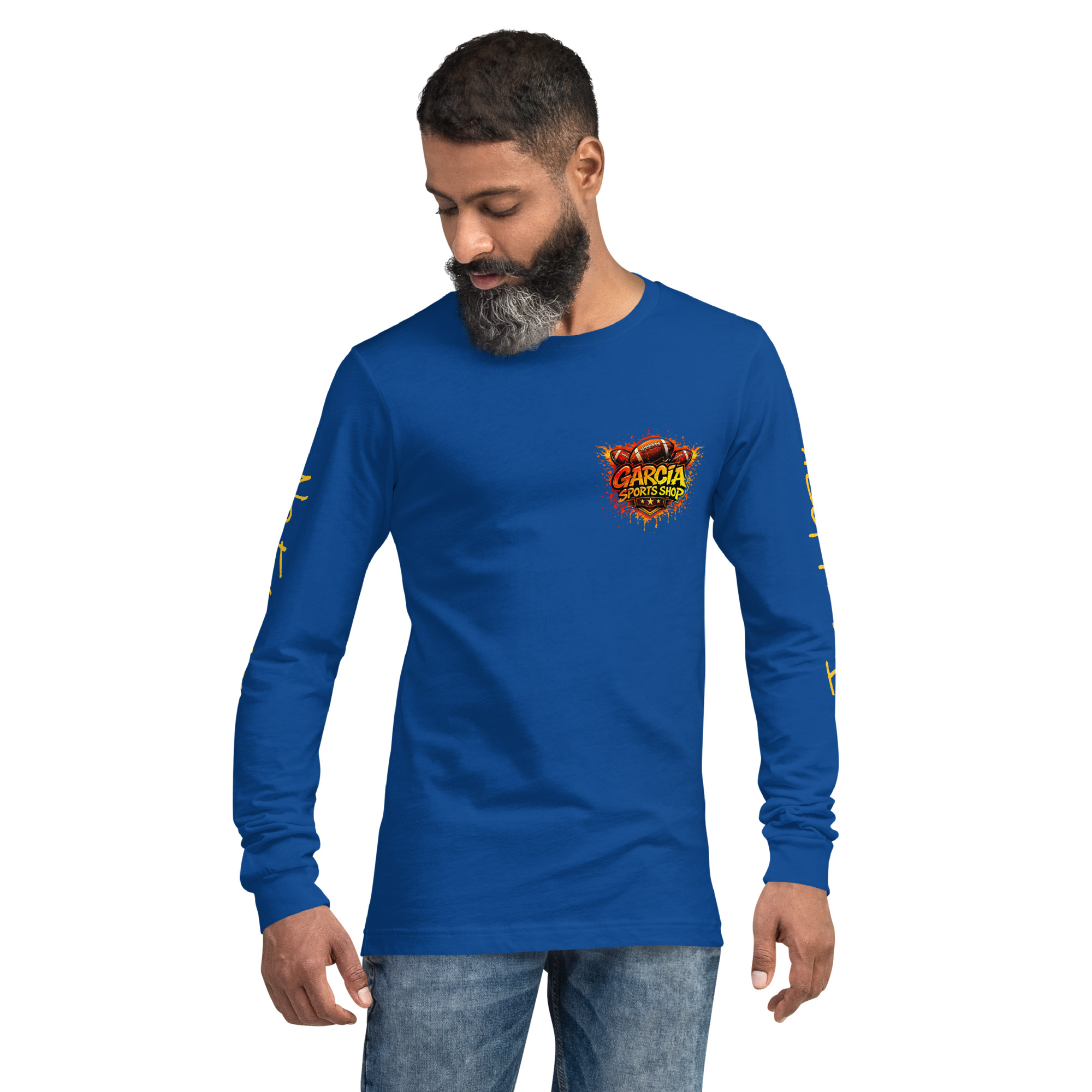 Garcia Sports Shop Football Logo Unisex Long Sleeve Tee - Image 5
