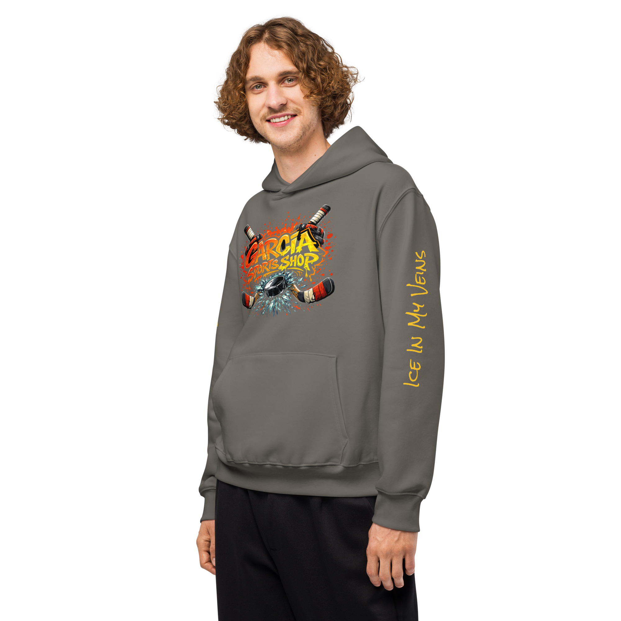 Garcia Sports Shop Hockey Logo Heavyweight Hoodie - Image 10