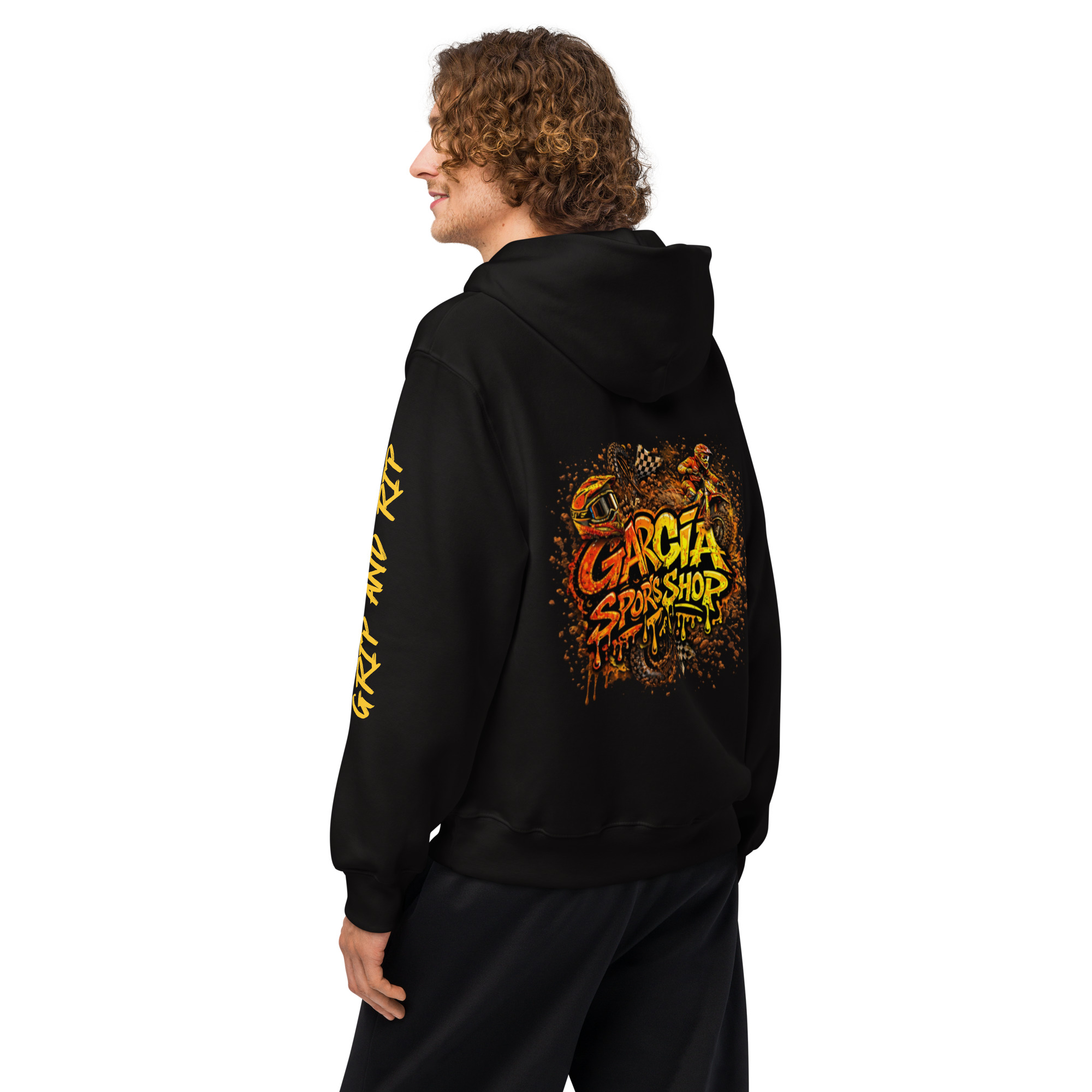 Garcia Sports Shop Motocross Heavyweight Hoodie - Image 7