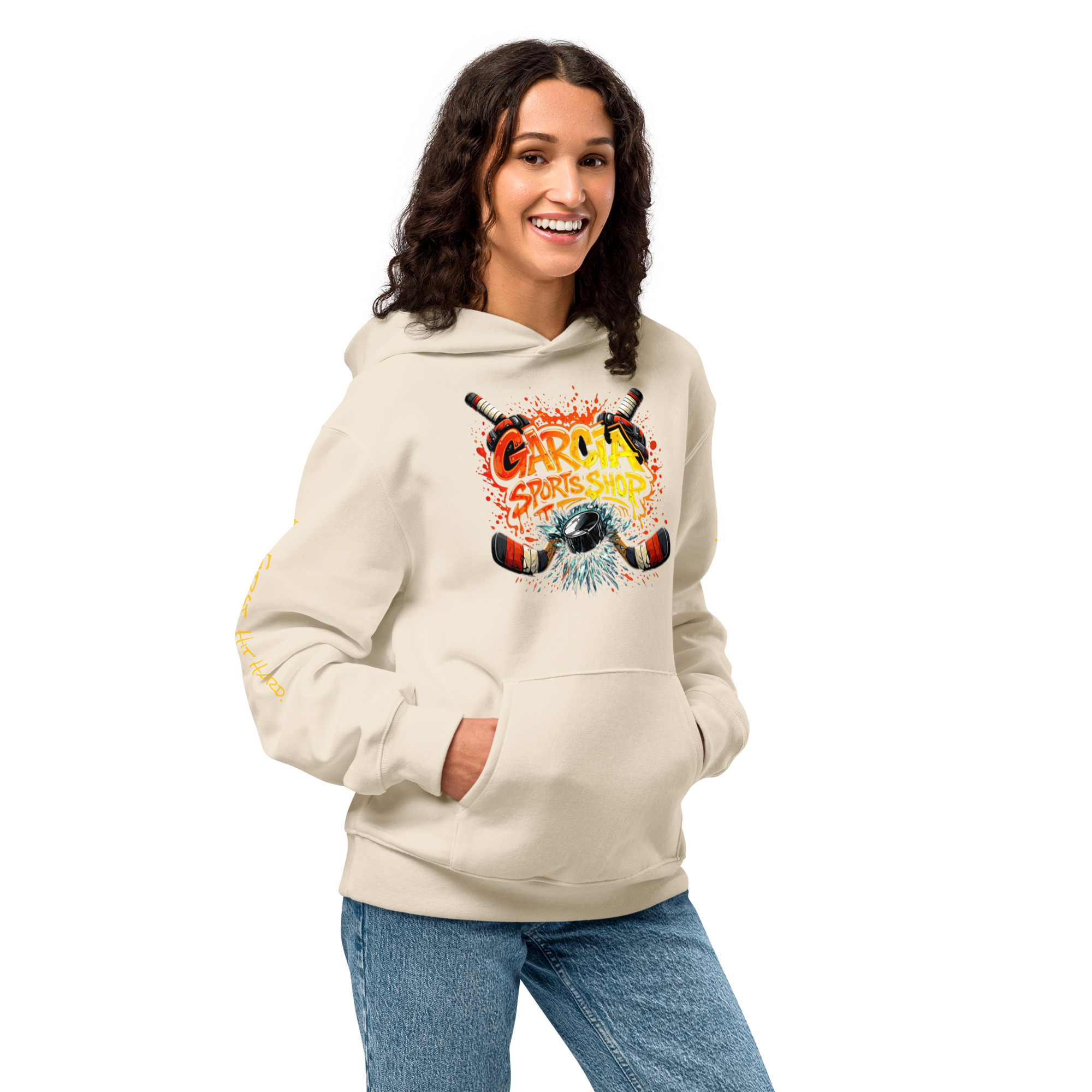 Garcia Sports Shop Hockey Logo Heavyweight Hoodie - Image 13