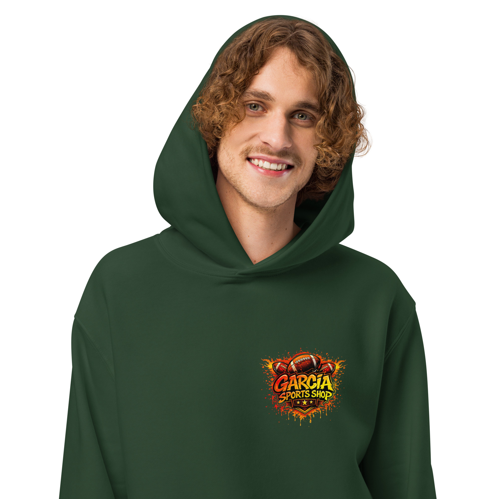 Garcia Sports Shop Football Logo Heavyweight Hoodie - Image 9