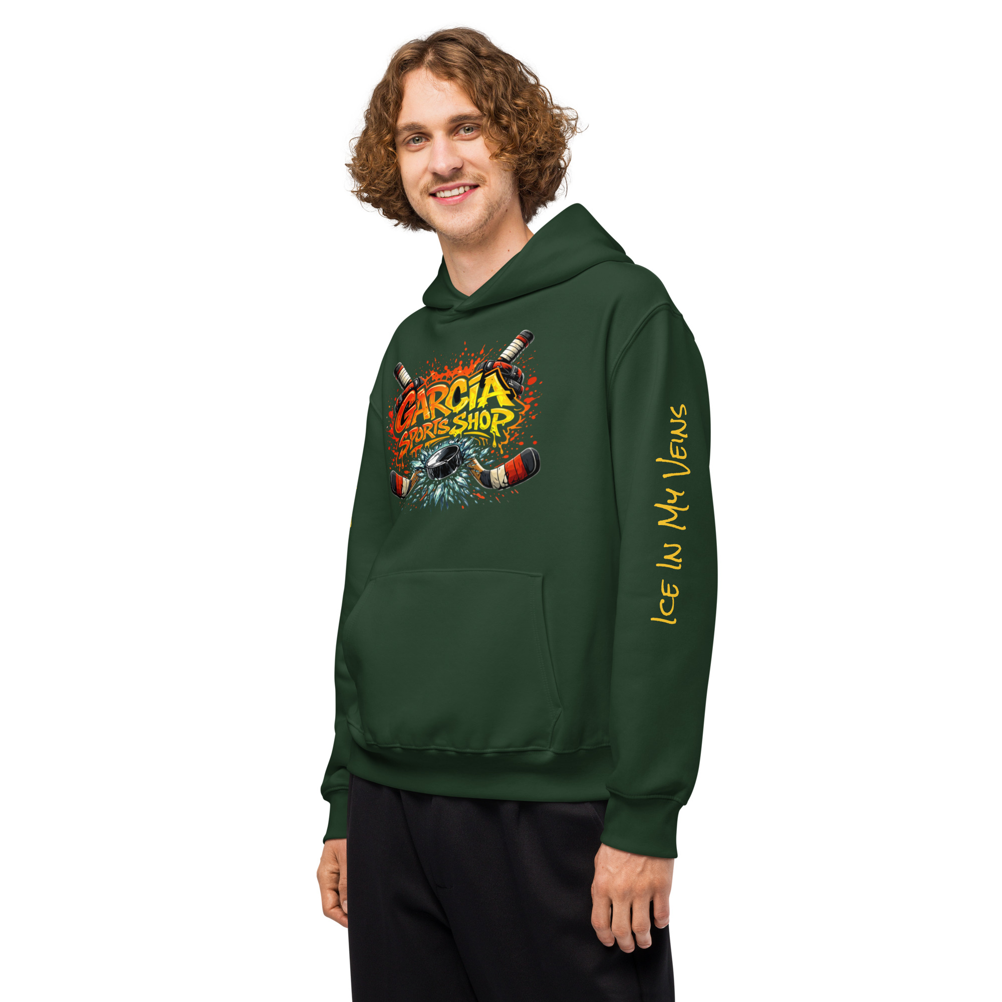 Garcia Sports Shop Hockey Logo Heavyweight Hoodie - Image 8