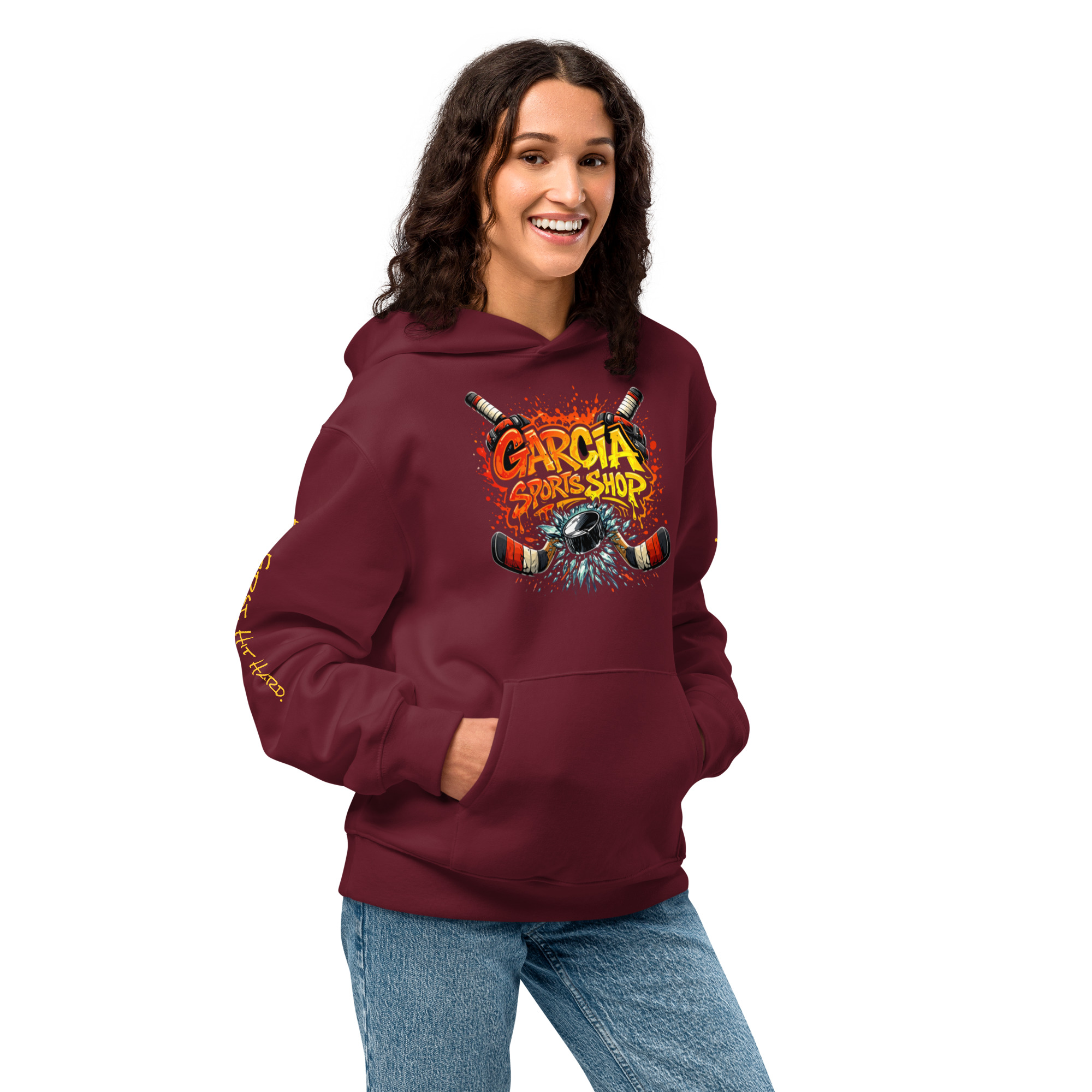Garcia Sports Shop Hockey Logo Heavyweight Hoodie - Image 11