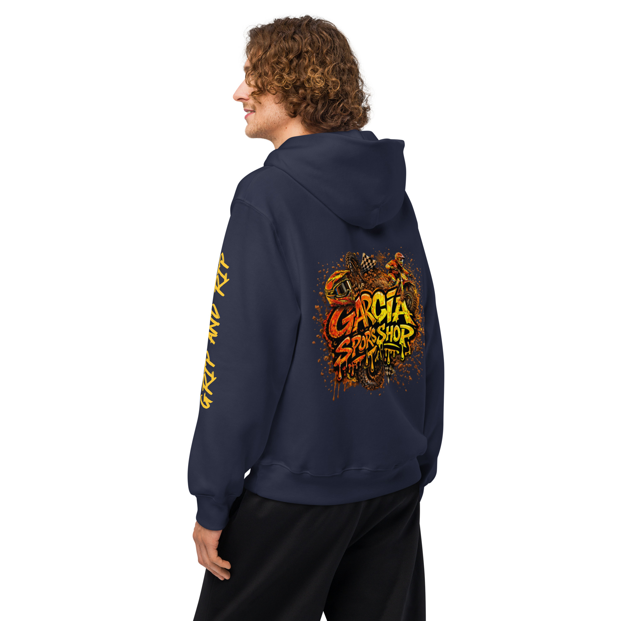 Garcia Sports Shop Motocross Heavyweight Hoodie - Image 9