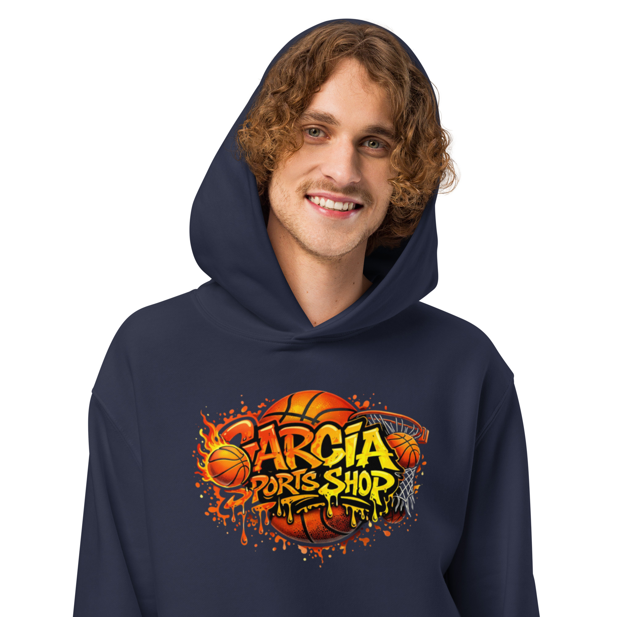 Garcia Sports Shop Basketball Logo Heavyweight Hoodie - Image 9