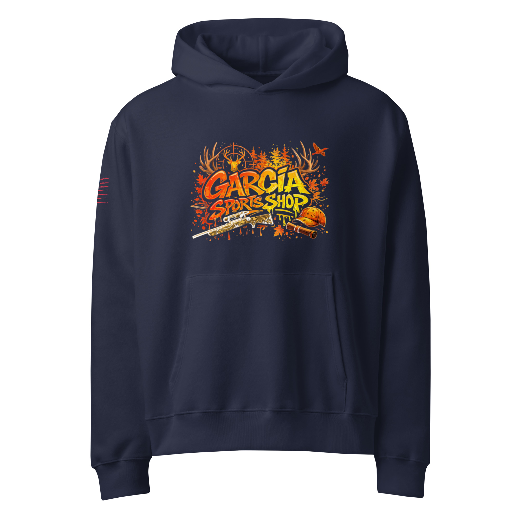 Garcia Sports Shop Hunting Logo Heavyweight Hoodie - Image 3