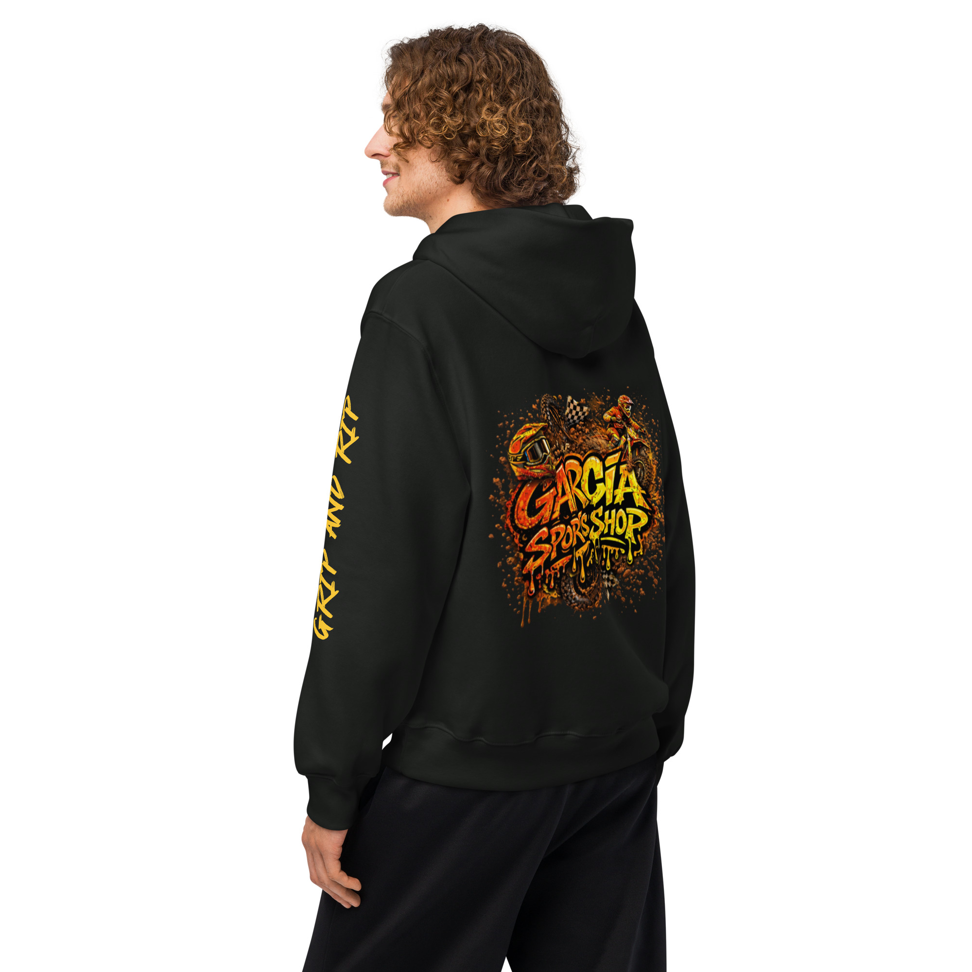 Garcia Sports Shop Motocross Heavyweight Hoodie - Image 8