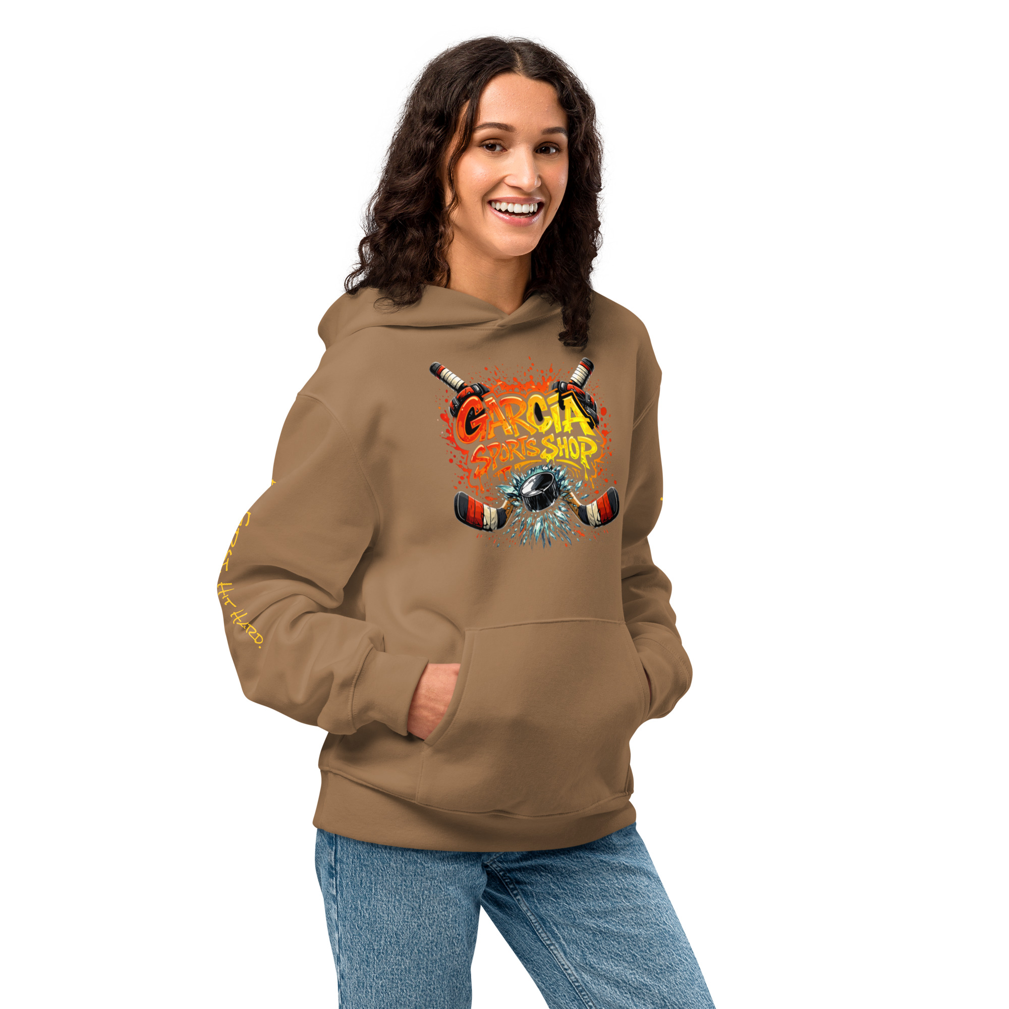 Garcia Sports Shop Hockey Logo Heavyweight Hoodie - Image 12