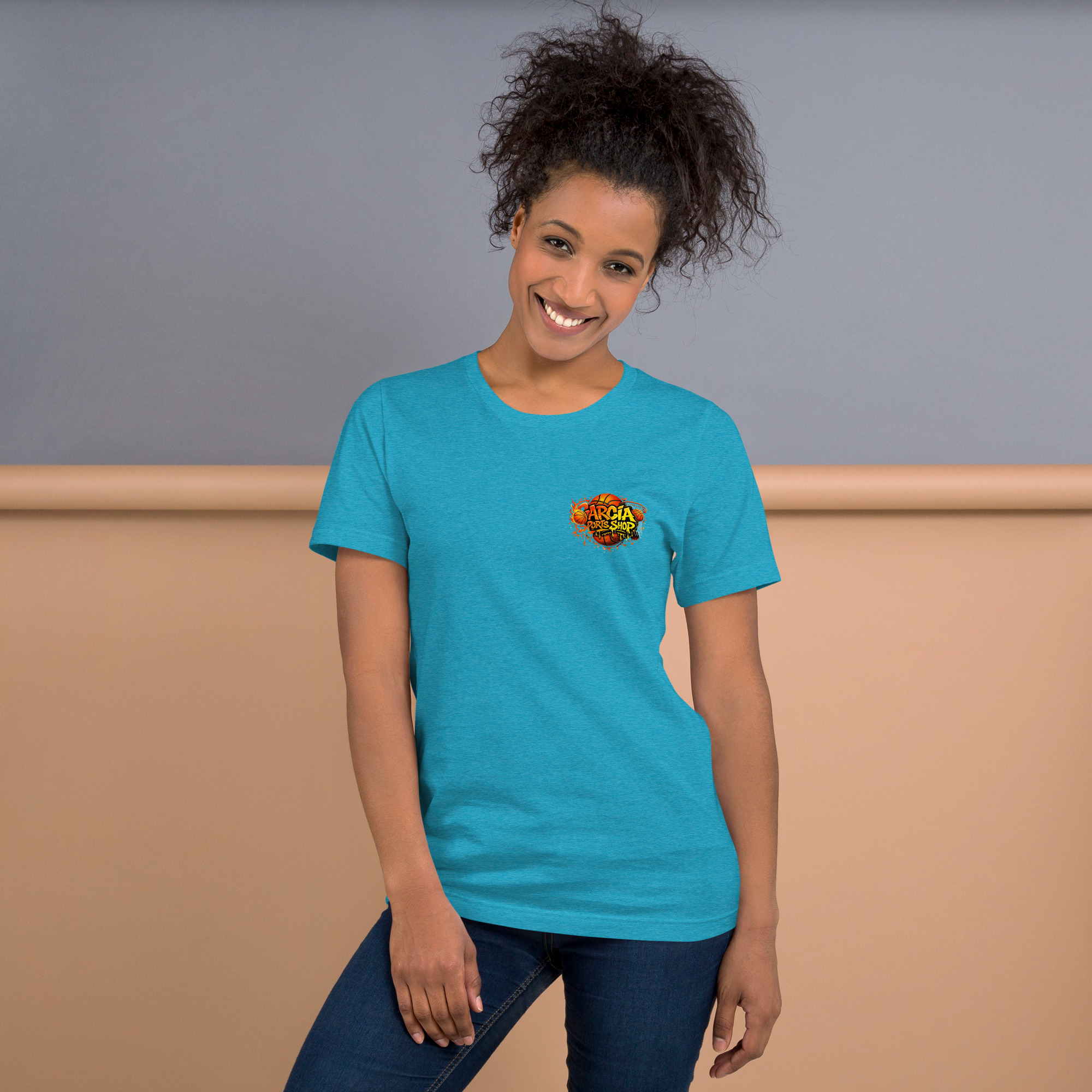 Garcia Sports Shop Basketball Logo Unisex T-Shirt - Image 16