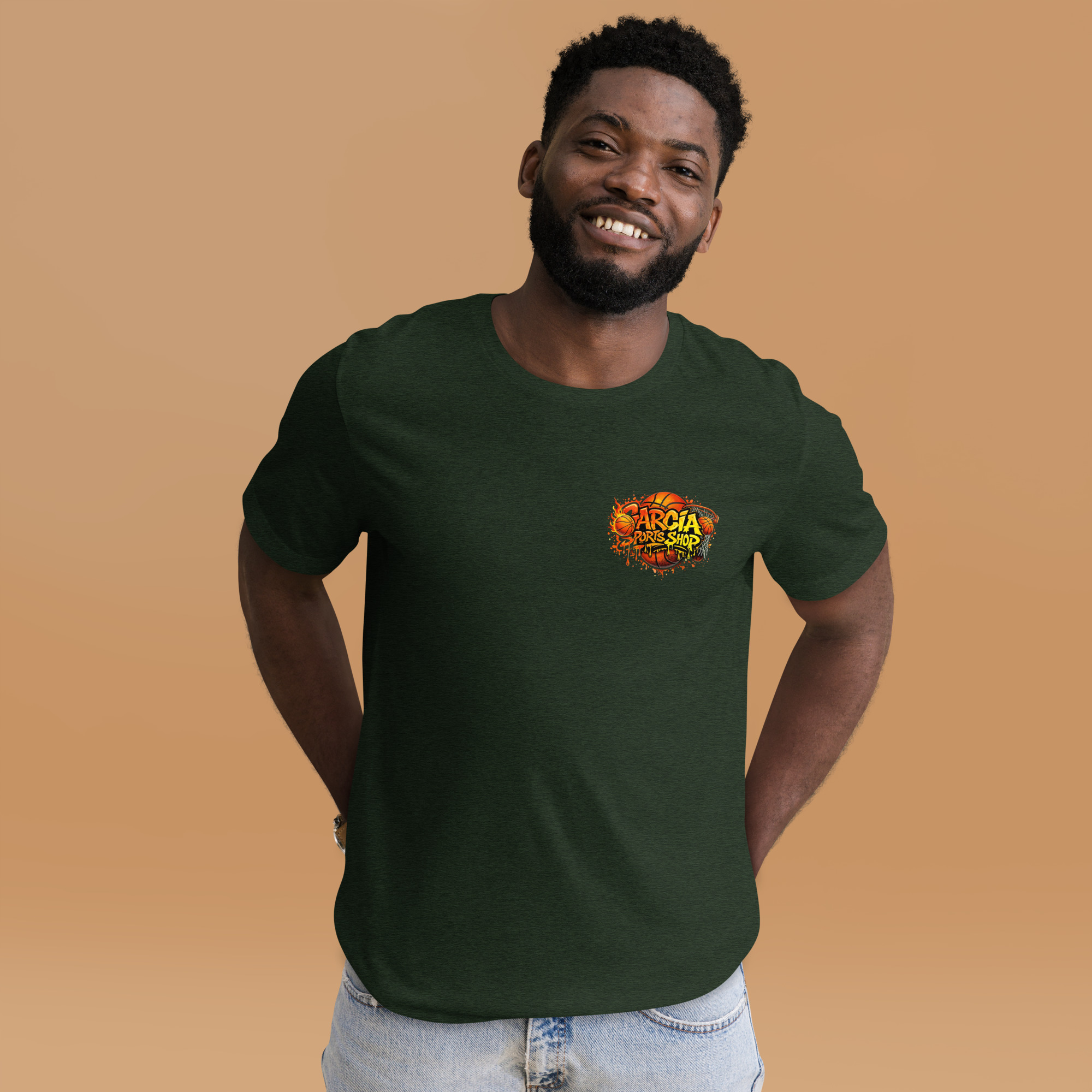 Garcia Sports Shop Basketball Logo Unisex T-Shirt - Image 4