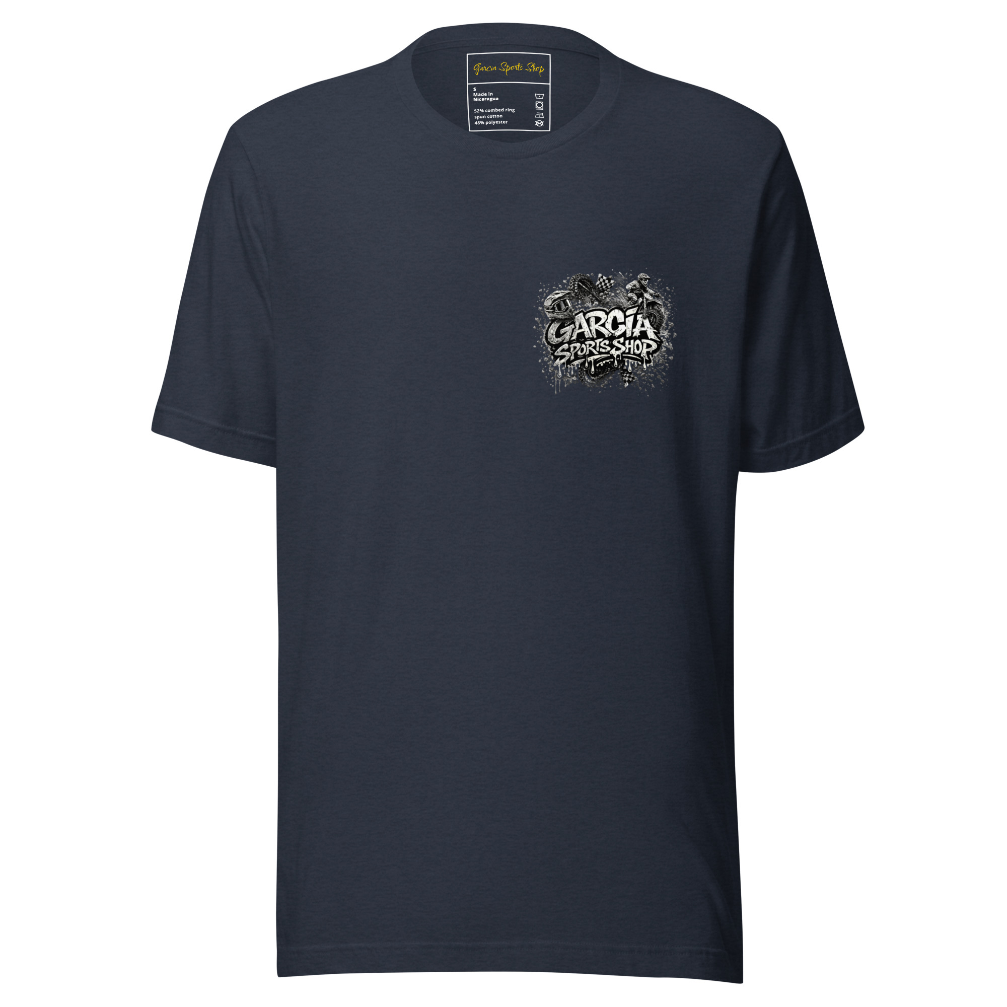 Garcia Sports Shop Graffiti Moto Black & White Logo Unisex T-Shirt - Image 10