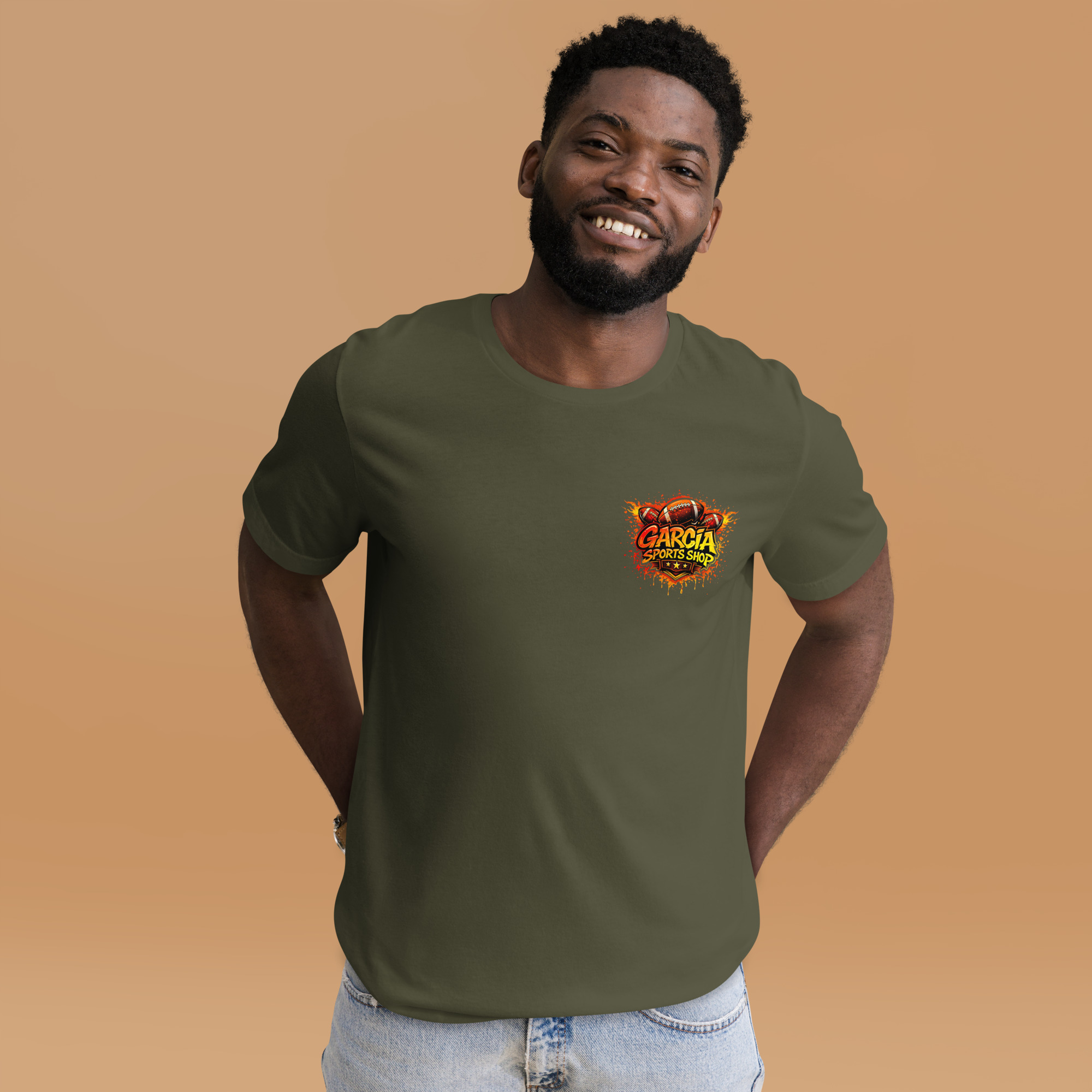 Garcia Sports Shop Football Logo Unisex T-Shirt - Image 7
