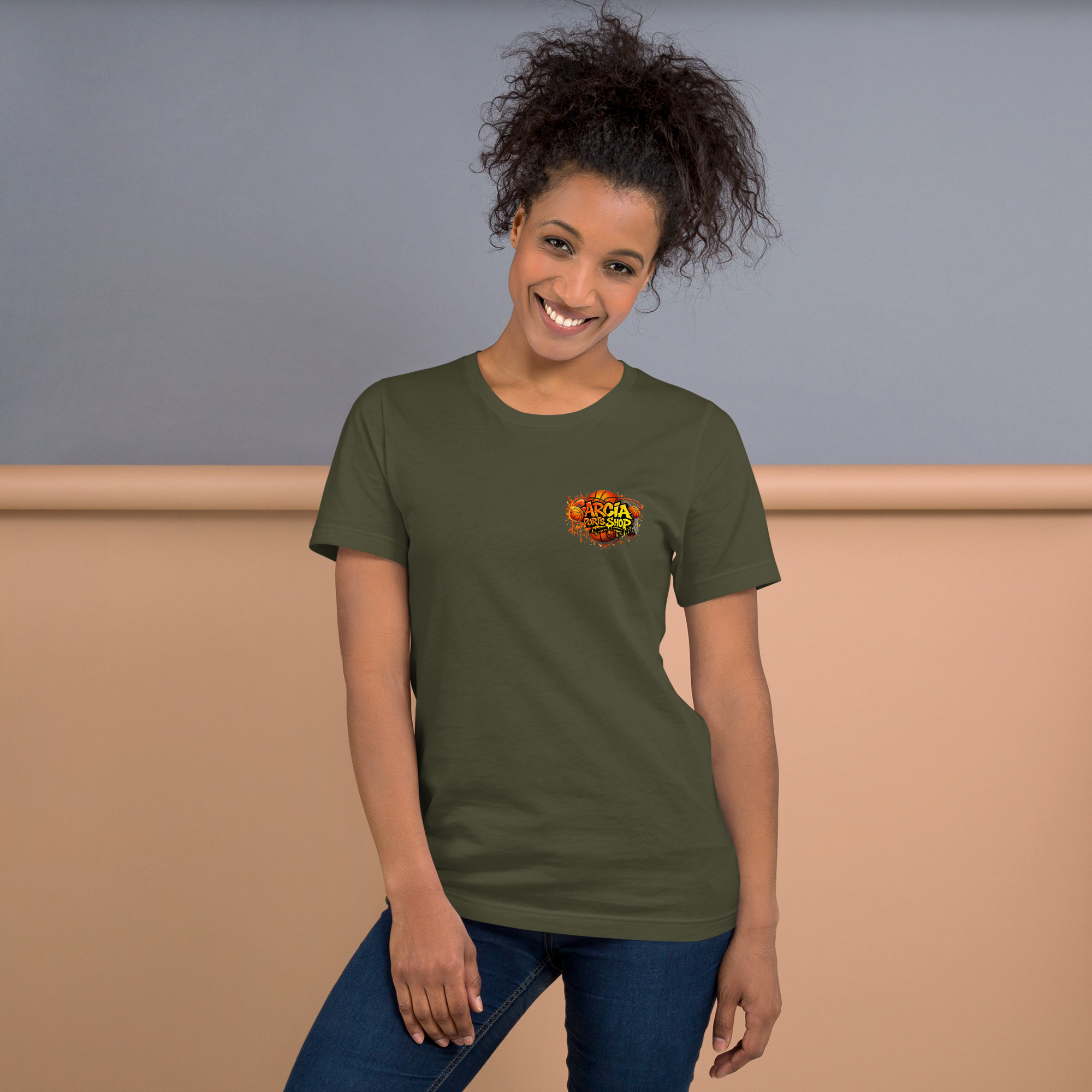 Garcia Sports Shop Basketball Logo Unisex T-Shirt - Image 10