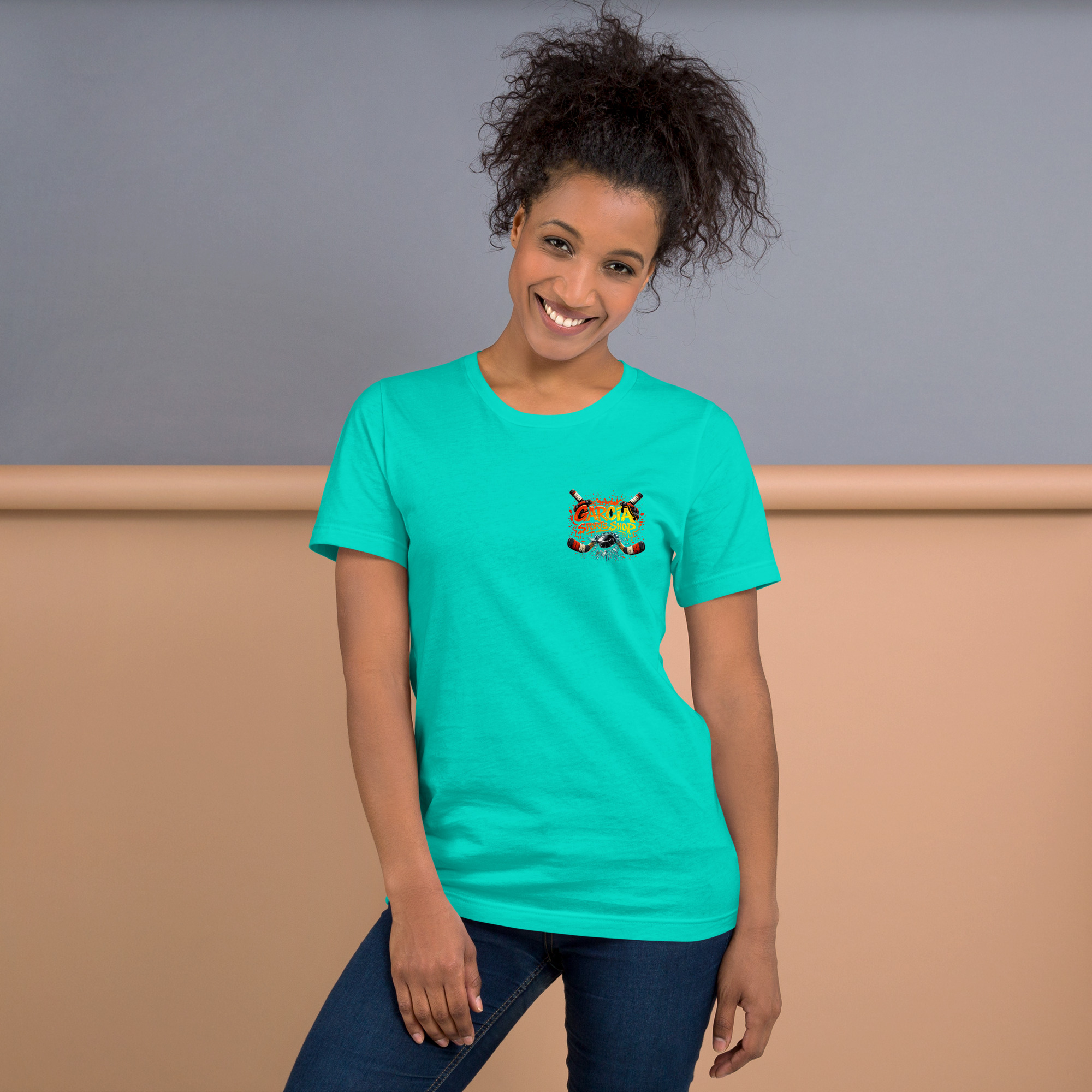 Garcia Sports Shop Hockey Logo Unisex T-Shirt - Image 5