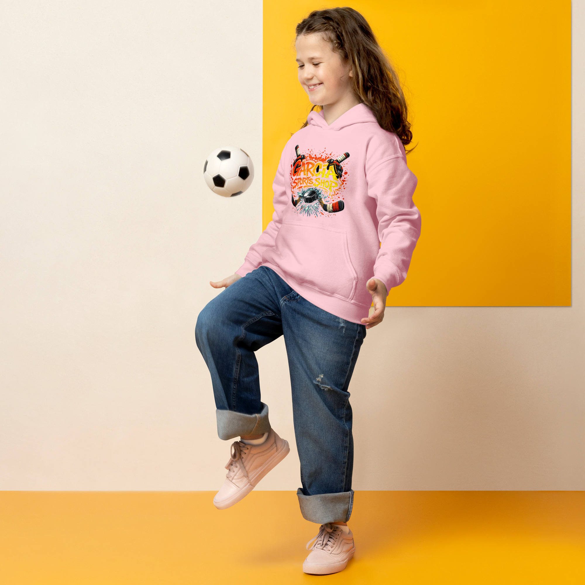 Garcia Sports Shop Hockey Logo Youth Hoodie - Image 11