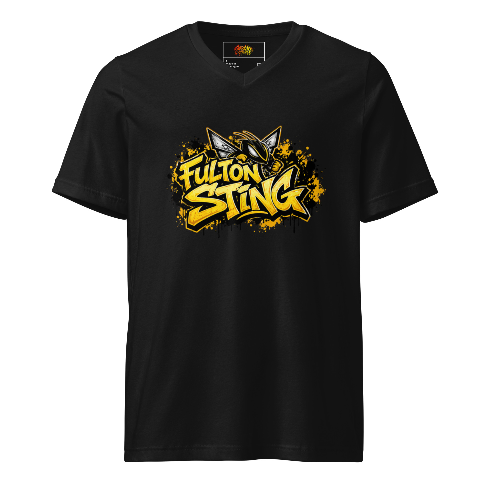 Fulton Sting Graffiti Logo V-Neck T-Shirt (Basic)