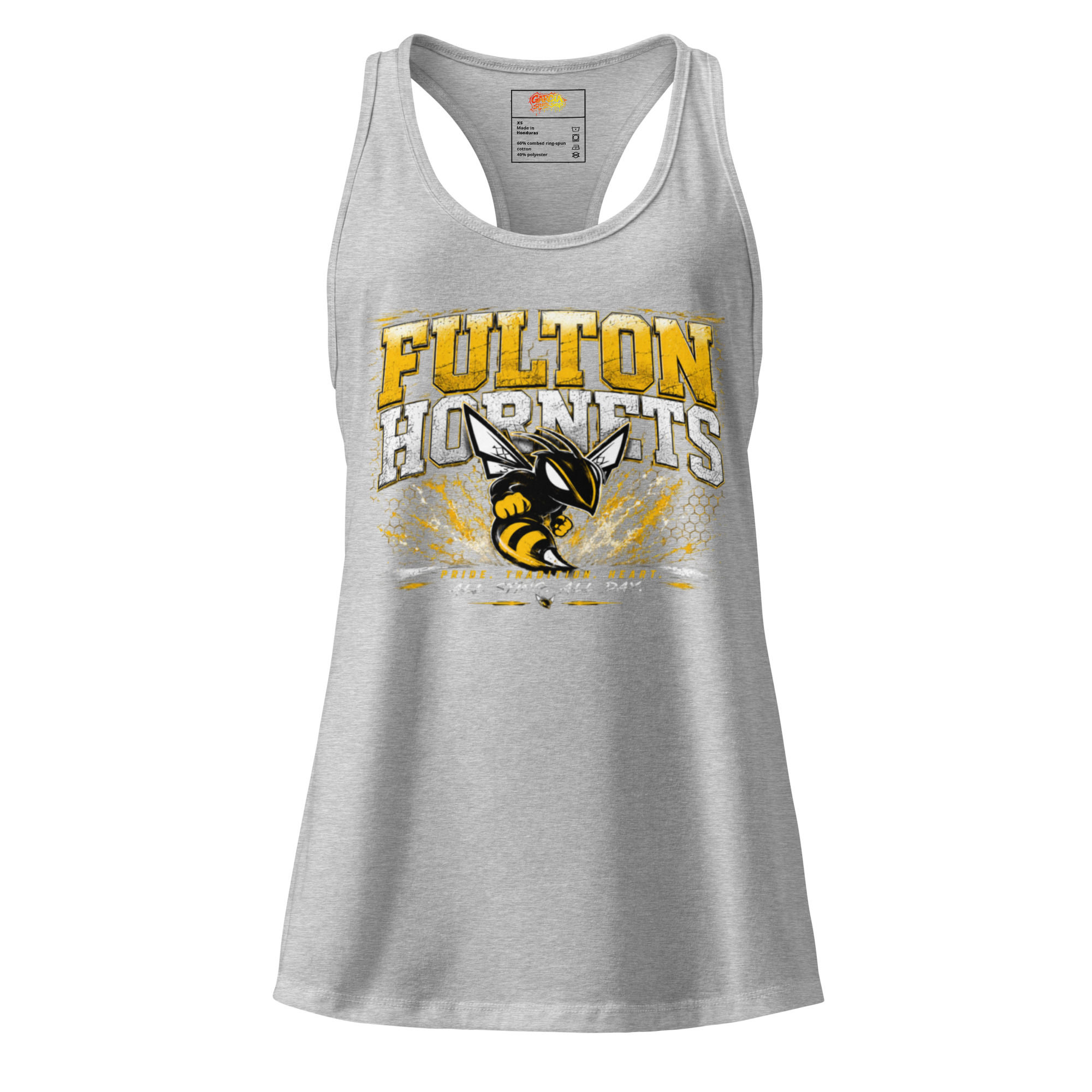Hornets Design 1 Women's Racerback Tank Top - Image 3
